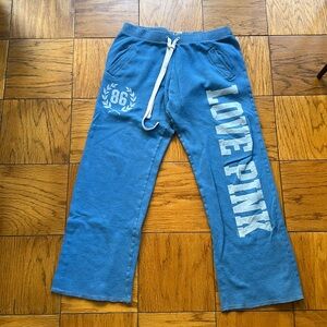 PINK Victoria’s Secret blue sweatpants small